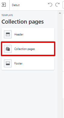 collection pages sidebar