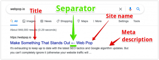 how to change your separator on shopify that shows in Google